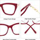 VOOGLAM Cat Eye Non Prescription Blue Light & UV400 Blocking Eyestrain Eyewear for Women in Gradient Purple Plastic Madelina