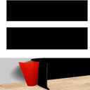 2 Pack Silicone Door Kick Plate 8x28 inches, Self Adhesive Flexible Rubber Tape Stick On Scratches Protector Plates for Doors, 8"x 28" Black