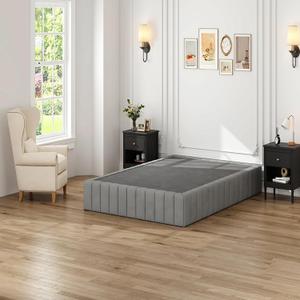 Box Spring for King Bed, 9 Inch High Profile Metal Box Springs with Upholstered Fabric Cover, Easy Assembly,Noise Free