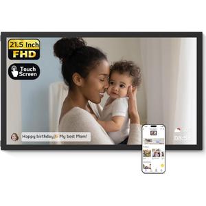 NexFoto 21.5 Inch Touchscreen Large Digital Picture Frame 64GB, FHD WiFi Digital Photo Frame, Easy to Share Photos/Videos/USB/Micro SD, Gifts for Mom, Black NexFoto 21.5 Inch Touchscreen Large Digital Picture Frame 64GB, FHD WiFi Digital Photo Frame, Easy to Share Photos/Videos/USB/Micro SD, Gifts for Mom, Black