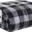 Electric Heated Blanket Full Size 72"x84", 4 Adjustable Heat Settings & 10-Hour Auto-Off, Plush Feel with Overheat Protection, Fast Heating for Luxurious Winter Warmth, Grey Plaid