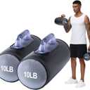 DEIRIS Water Dumbbells, Water Filled Training Dumbbells, Travel Weights Set, Adjustable Weights to 10 Lbs/Pair, Portable Gym for Strength Training, Fitness and Shaping