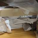 Amazon Basics Solid Wood Saddle-Seat Counter Height Bar Stools for Kitchen Island with Footrest, 24-Inch Height, Walnut, Set of 2