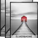 ELSKER&HOME 24x36 Poster Frame 3 Pack, Black Picture Frame for Horizontal or Vertical Wall Mounting, Sturdy and Scratch-proof
