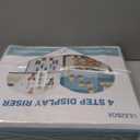 LileZbox 12 X 9 in Acrylic Display Risers Shelf for Pops Figures, Clear 4-Step Display Stand for Display Or Collection (large-4 pack)