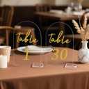 30 Pack Acrylic Wedding Table Numbers, 5.9" X 3.9" Signs, 1-30 Table Numbers for Wedding Reception, Party, Anniversary, Event, Acrylic Wedding Signs