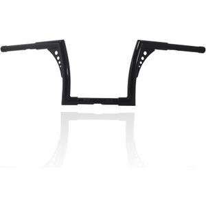 10 Inch Rise 1-1/4'' Diameter Batwing Ape Hangers Handlebar Compatible With Harley Softail FLST FXST Sportster XL 883 1200 Touring Road Glide+Road King (Gloss Black) - Size A