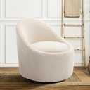 Swivel Barrel Accent Chair , 360 Swivel with Hidden Storage, Modern Small Round Accent Chair for Living Room/Bedroom - Beige