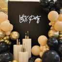 2 x Let's Party Felt Sign for Balloon Arch - Large Letters Reusable for Party Backdrop, Birthday, Graduation, Wedding, Bachelorette, Christmas, Home Bar, Man Cave Wall Decor - White, 4mm Thick