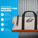 OX Canvas Tool Bag - 24 Inch Masonry Tool Bag - Heavy Duty Leather Straps