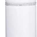 17 OZ Hand Liquid&Lotion Soap Dispenser Pump Bottle Ceramic White for Kitchen Bathroom Countertop Laundry Room Holds Dish Soap Shampoo Laundry Liquid Shower Gel (Inlaid Rhinestone) (White)