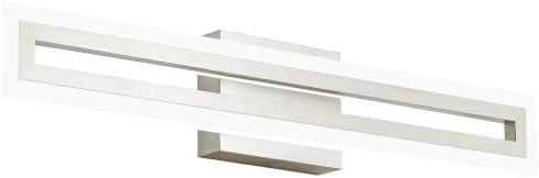 SOLFART 24 Inch LED Bathroom Light Fixtures Brushed Nickel Vanity Lights Bathroom Lighting Fixtures Over Mirror 6000K