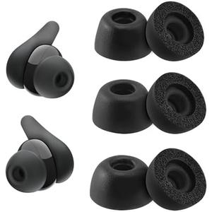 NANLANFAN Replacement Foam Ear Tips for Sony LinkBuds Fit, Ultimate Comfort, 3 Pairs (S/M/L, Black)