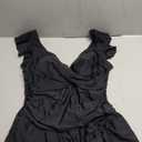 Aidonger One Piece Swimdress Tummy Control Ruffle Swimsuit for Women Tie Knot Swim Dresses V Neck Bathing Suit Skirt Size XL