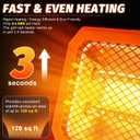 48V Golf Cart Heater Golf Cart Accessories, 400W Safe & Fast Heating Electric Heaters for Golf Cart, Battery Operated Heater with 360 Adjustable Angle Carbon Fiber Heating for Club Car/Yamaha/EZGO