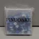 Mosaic Tiles 270 Pieces / 200 g Pack of Colored Mica Glass Mosaic Tile Supplies for Home Decoration, DIY Crafts, Plates, Picture Frames, Flowerpots  1x1 cm Square Tiles (Blue Mix)