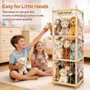 Stuffed Animal Storage & Organizer, Wooden Stuffed Animal Holder, Large Capacity Stuffy Storage Organizer, Cute Zoo Toy Holder for Playrooms, Nursery, Toddler Rooms & Bedrooms - 54 Inch