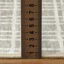 GlowSol Runner Rug 2x6 Hallway Bathroom Rugs Machine Washable Rugs Plaid Rug Low Pile Farmhouse Small Rug Non Slip Kitchen Mat Entryway Ruggable Rug for Living Room Bedroom Laundry 2'x6' Light Grey