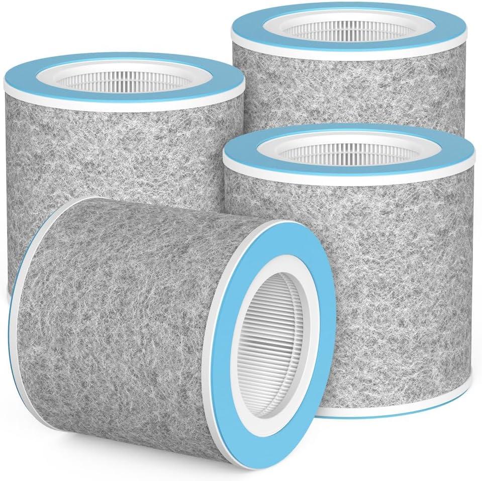 4-Pack HP102 Replacement Filter Compatible with HP100, HP102 Series Purifiers, for Models HC450, HC451, HC452, HC455, Part Number # HE1FKPET, HE1FKBAS