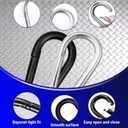 50 Pack 2" Heavy Duty Carabiner Clips, M5 Black Galvanized Steel Spring Snap Hooks, Rust-Resistant Keychain Clips for Hammock, Camping, Hiking, Fishing, Swing Set