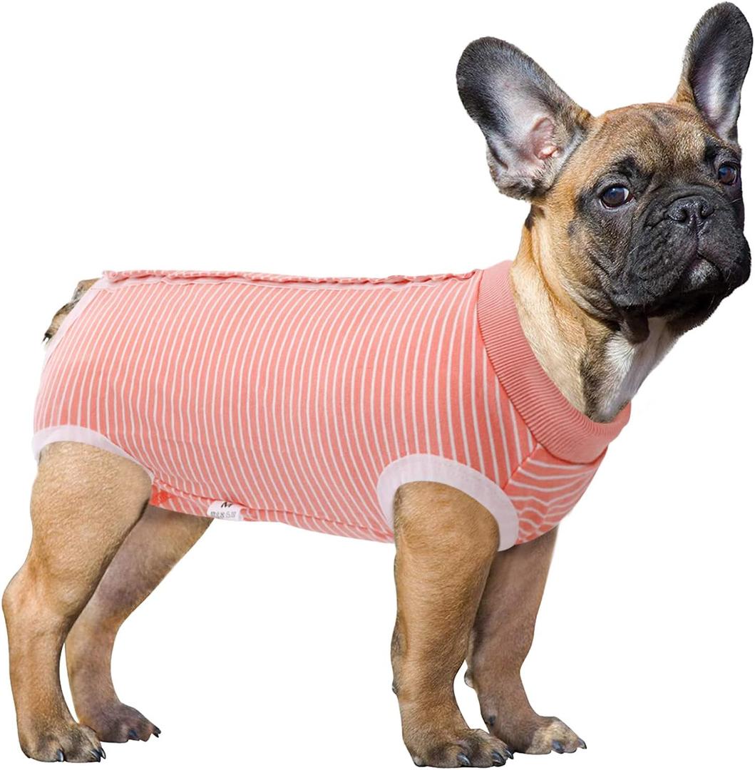 SAWMONG Recovery Suit for Dogs After Surgery Professional, Dog Spay Surgical Suit for Female Dogs, Dog Onesie Bodysuit for Surgery Male Substitute E-Collar Cone, Pink, Medium