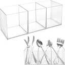 Rainmae Cutlery Storage Organizer, Plastic Cutlery Utensil Holder Storage Organizer Caddy for Kitchen Countertop Organization, Holds Fork, Knife, Spoon, Silverware Tableware Storage Box (1 Pc(10 x 3.3 x 3.7 in))