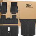 3W Floor Mats for 2025 2026 Tesla Model Y Juniper Only for Standard 5 Seat with Rear Cargo Mat & Backrest Mat TPE Anti-Slip All Weather Tesla Model Y Accessories, Vigormold