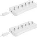 Usb Under Cabinet Lighting charging station with 6 Type-c Charging Ports, 2-Pack, Portable Motion Sensor Light Indoor Multi-Light Storage&Charging Base Save Charging Time Design for Closet Light