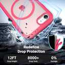 jaroco Magnetic for iPhone SE Case 3rd/2rd,iPhone 8/7 Case, [Compatible with MagSafe][Military Grade Drop Protection][Heavy Duty Protection][Non-Slip] 2-Layer Bumper Phone Case 4.7''-Rose
