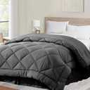 Cozynight Soft King Size Comforter Duvet Insert-Down Alternative Comforter with Corner Tabs-Breathable & Machine Washable Diamond Stitching Dark Gray Comforter, Size King: 106"x92"