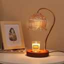 GEEZO Fragrance Candle Warmer LampElectric Candle Warmer with Timer & DimmerMom Christmas Birthday Gifts for Women, House Warming Gifts New Home Bedroom Decor (Black)