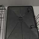 Folding Dish Drying Rack, 2 Tier Dish Drainer Shelf, Multipurpose Countertop with Ventilation Holes, Space STO Rack for Dishes, Cutlery and Cups (Black)