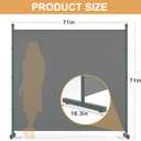 6FT Extra Thick Single Panel Room Divider, Heavy Duty Privacy Partition Screen Wall Divider for Room Separation, Freestanding 71" W Room Divider Panel for Dorm Studio Office, Grey