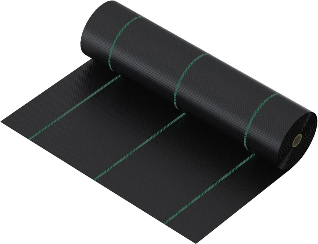 3ft x 100ft Weed Barrier Landscape Fabric, 3.5oz Heavy Duty Woven Ground Cover, 600lbs Tensile Strength Weed Block Cloth for Garden Bed, Driveway, Landscaping - UV Resistant