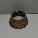 7.5-Inch Mini Christmas Tree Collar, Handcrafted Woven Hyacinth Holiday Rattan Tree Skirt Accessory-Brown