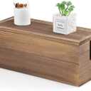 Large Cable Management Box, Burnt Wood Cord Organizer Box for Desk, Floor, Office to Hide Extension Cords Power Stripes Surge Protectors Chargers Wires