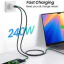 Silkland 80Gbps USB 4 Cable for Thunderbolt 5 Cable 6.6FT/2M, 120Gbps Bandwidth for 16K/Dual 8K, 240W Fast Charging, USB C Monitor Cable Compatible Thunderbolt 4/5,SSD,Monitor,MacBook M4 Pro,Dock