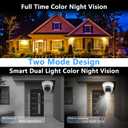 8MP 4K PoE IP Security Dome Camera Outdoor, Full Color Turret IP Camera with Smart Dual Light, Two Way Talk, SD Card Slot, 98ft Night Vision, 110Wide Angle, Human/Vehicle Detection