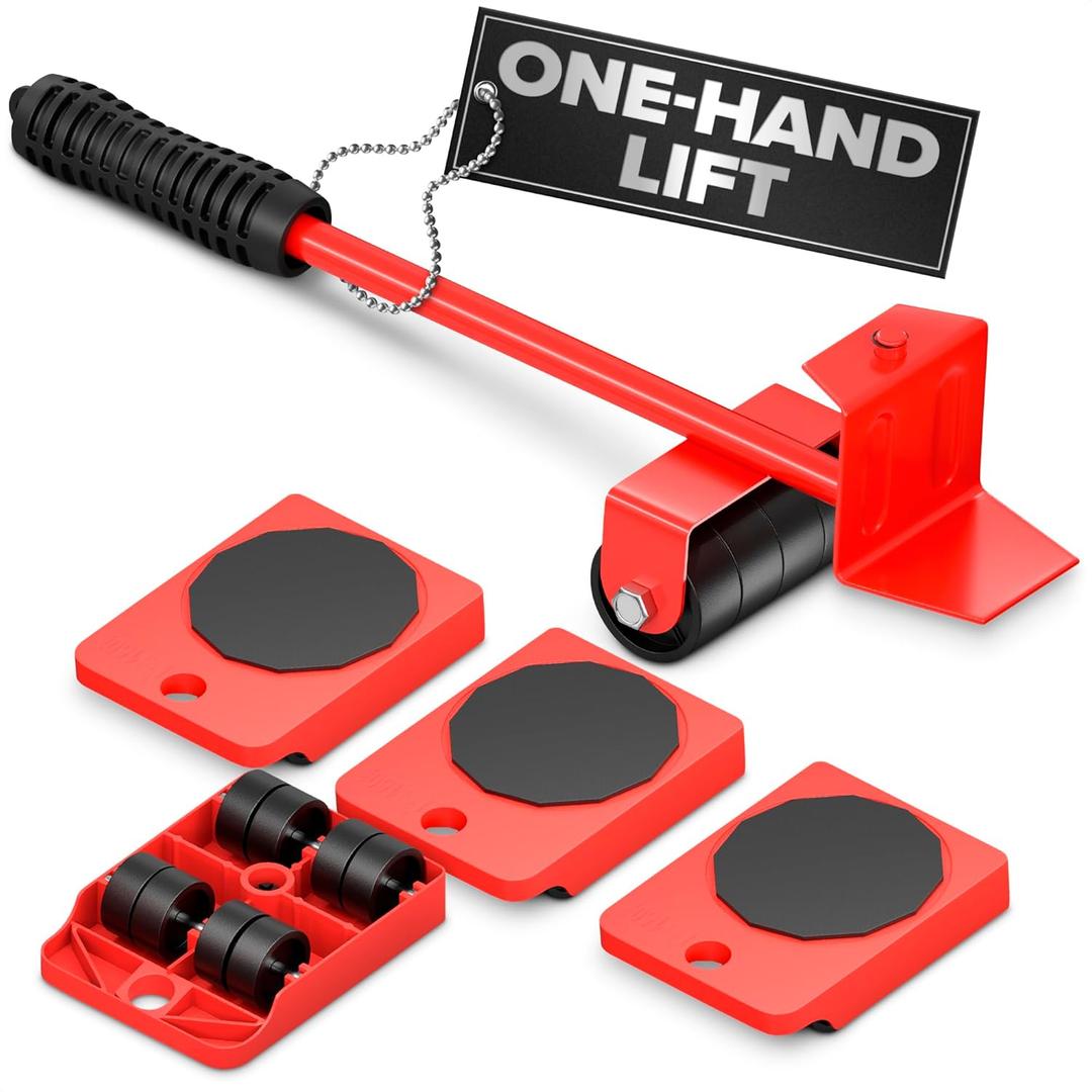 Furniture Moving Sliders Set  Furniture Lifter Tool Up to 220 lbs Moover Tool Non-Scratching Design, Smooth Glide | Protects Floors, Durable, and Easy to Use for Home, Office and Appliance Moving