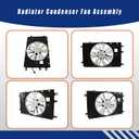 GXYWADY Cooling Fan Radiator Condenser Fan Assembly Replacement for TO3115199 1636337130 167110T200 Replacement for Corolla 1.8L 2020-2022