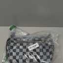 Cross Body Bag for Women Bum Bag Checkered Belt Bags Fanny Packs for Girls Travel Purse Fashion Waist Packs Crossbody Nylon Purse Trendy Shoulder Bags for Womens (One Size), Checkered Grey