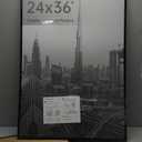 Boarding 24X36 Poster Frame Set of 4, Scratch-Proof Picture Frames for Photo Gallery, Slide-In Strips,Photo Frames 24 x 36 for Horizontal or Vertical Wall Display, Black