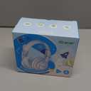 iClever BTH12 Kids Bluetooth Headphones,Colorful LED Lights Kids Headphones Wireless,74/85dBA Safe Volume,85H Playtime,Fast Charging,Bluetooth 5.2,Over Ear,Built-in Mic for iPad/Tablet/Airplane,Blue