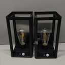 Solar Outdoor Wall Lights with Motion Sensor - 600 Lumen Aluminum Solar Sconce Lights Outdoor, Dusk to Dawn Wall Lantern for Garage, Porch, Front Door. IP44 Waterproof, 2 Pack, Black