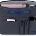 HyFanStr Purse Organizer Insert for Handbags,Tote Bag Organizer Insert Zipper Bag for Women, Handbag Organizer Inside Liner with 15 Pockets (XS, Gray)