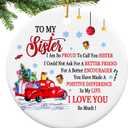 2 x Sister Christmas Ornaments 2025,Sister Ornament for Christmas Tree,Best Sister Gifts,Friends Ornaments for Women,Friendship Gift for My Sister