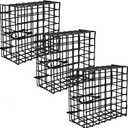 Vinyl-Coated Wire Crab Bait Cages for Heavy Duty Crab Trap Pot, Cage Box 6"x6"x3"