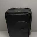 RAINSMORE Carry on Luggage 20 Inch Expandable, Airline Approved Carry on Suitcase with Front Compartment & Top Opening Hard Shell Rolling Travel Luggage with TSA Lock & Spinner Wheels, Black