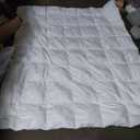 ACCURATEX Lightweight Duvet Insert Queen Size - Summer Bedding Comforter - 250GSM Filled Thin Duvet - Soft & Breathable, Quilted Comforters with 8 Tabs,White,Queen/Full 90x90 Inches