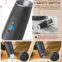 CIRCLE JOY Gravity Electric Salt and Pepper Grinder Set Rechargeable Automatic Pepper and Salt Shakers with LED Light, External Adjustable Coarseness, One-Hand Operation for Salt & Spices